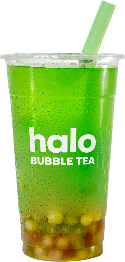 Zelený bubble tea halo BUBBLE TEA